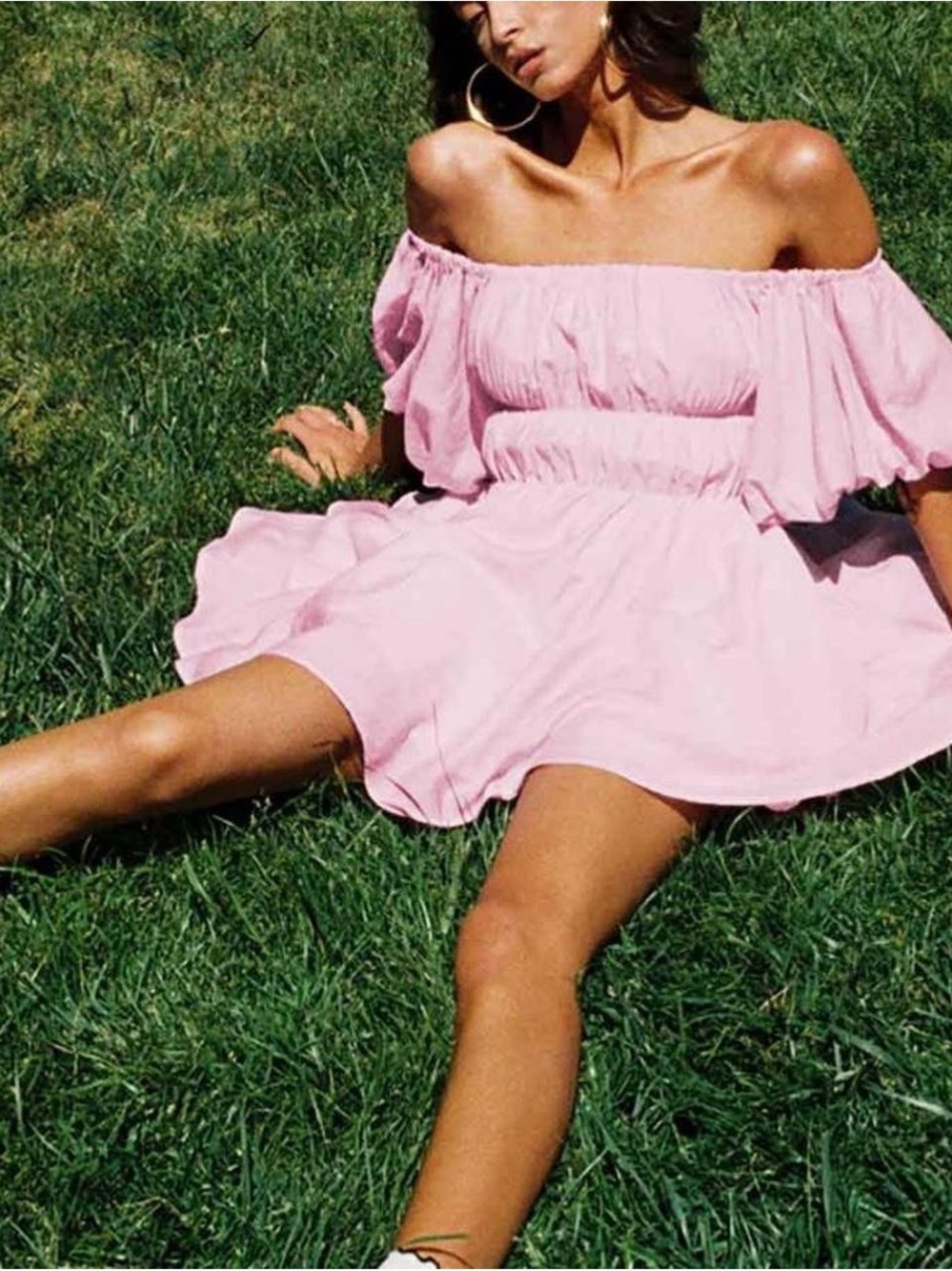 Princess Polly Pink Off-Shoulder Mini Dress